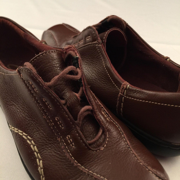 Clarks Shoes Clarks Womens Casual Shoes Brown Leather 75 M Poshmark